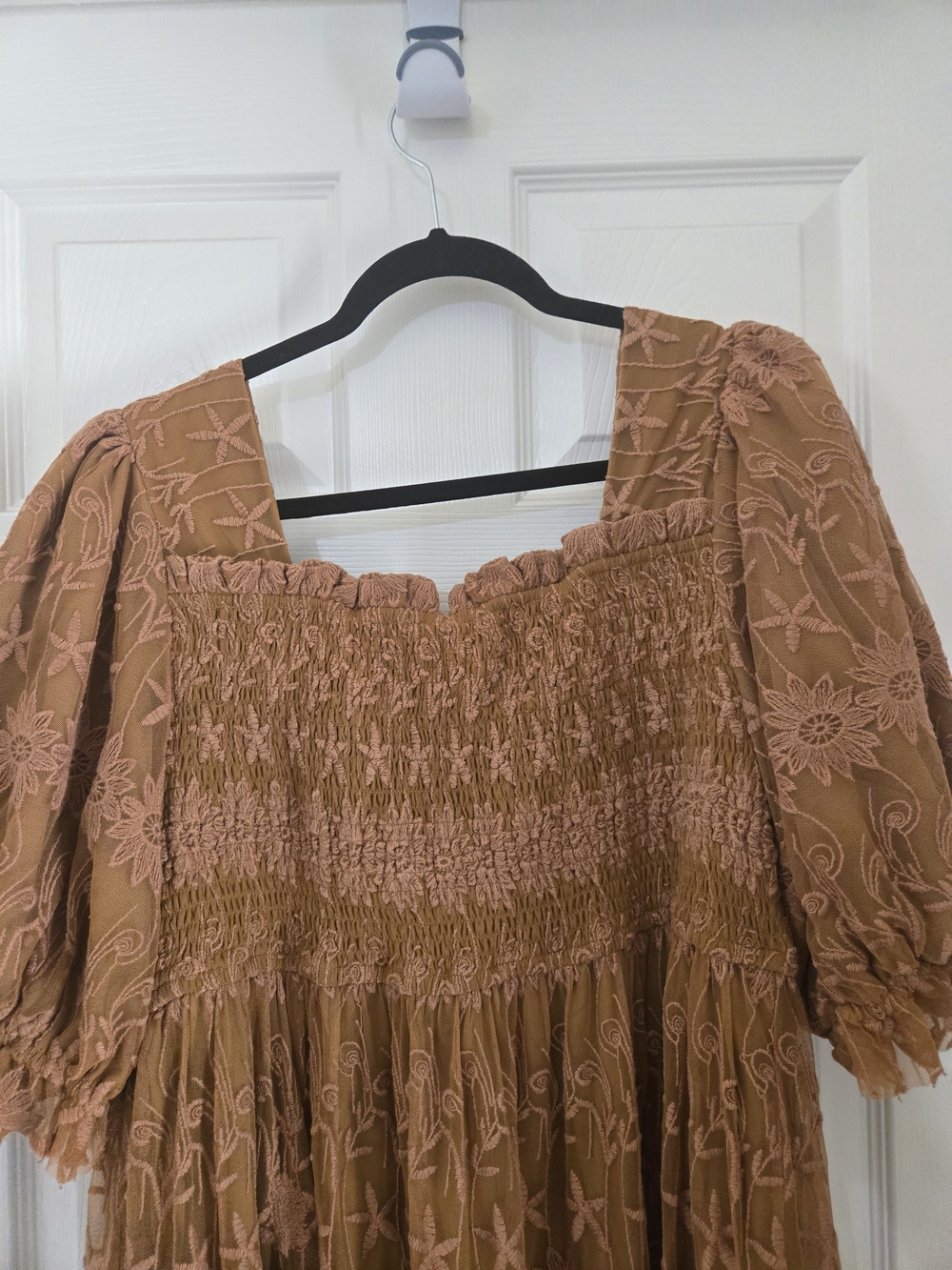 Ivy City Co Brown Lace Tiered Maxi Dress - Picture 15 of 15